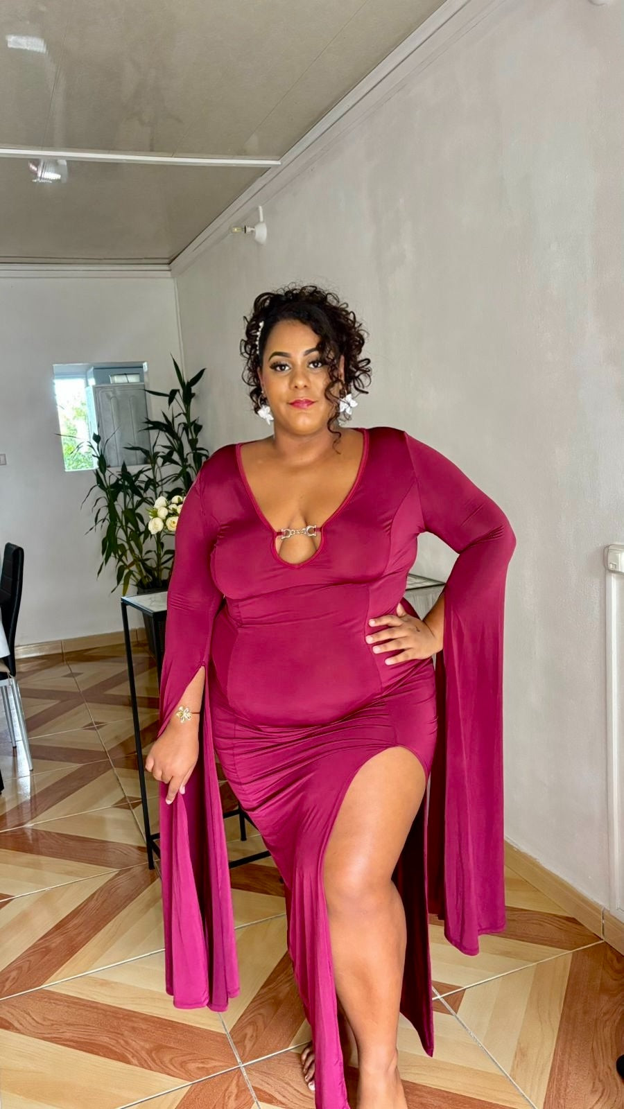 Robe bordeaux MIRA