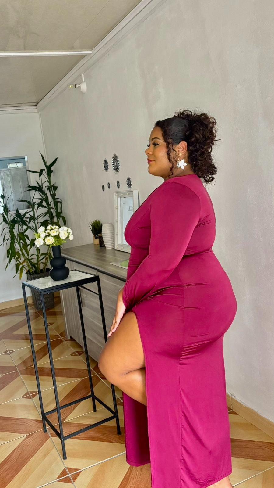 Robe bordeaux MIRA